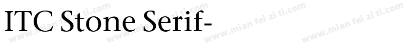 ITC Stone Serif字体转换